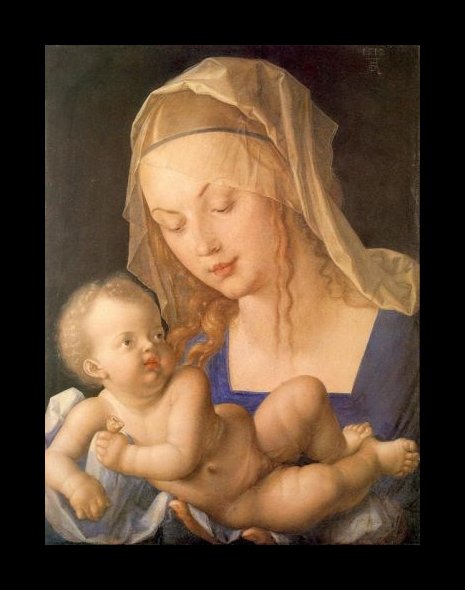 Virgin With The Child Holding A Half Pear